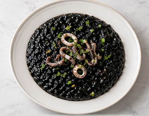 Risotto al Nero di Seppia — piatto pronto