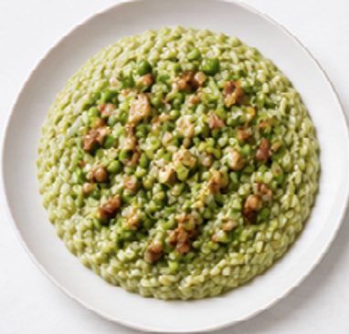 Risotto Piselli e Pancetta — piatto pronto