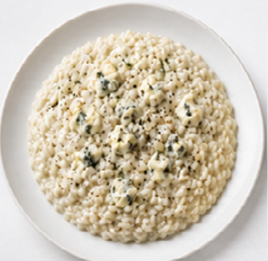 Risotto al Blu di Capra — piatto pronto