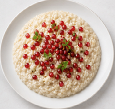 Risotto al Melograno — piatto pronto