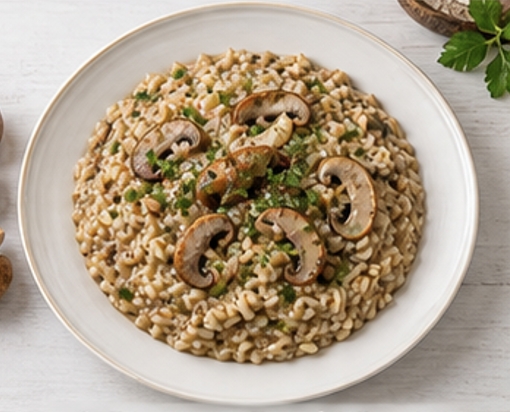 Risotto ai Funghi Porcini — piatto pronto