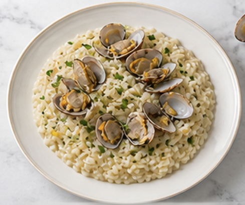 Risotto alle Vongole — piatto pronto